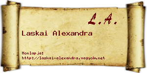 Laskai Alexandra névjegykártya